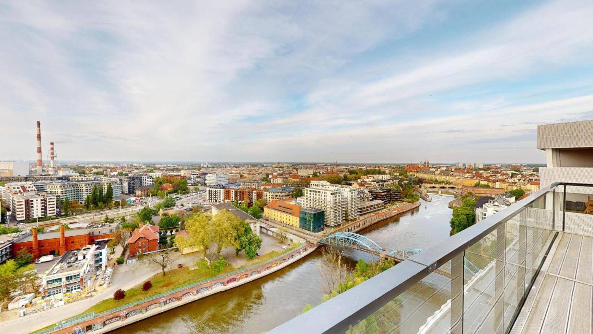 Family House By The River Odra -Panoramic Terrace - 3Room Apartment With 2 Separate Bedrooms And 2 Balconies By Wroapart-Pl- Perfect For Family & Business Stays Вроцлав Экстерьер фото