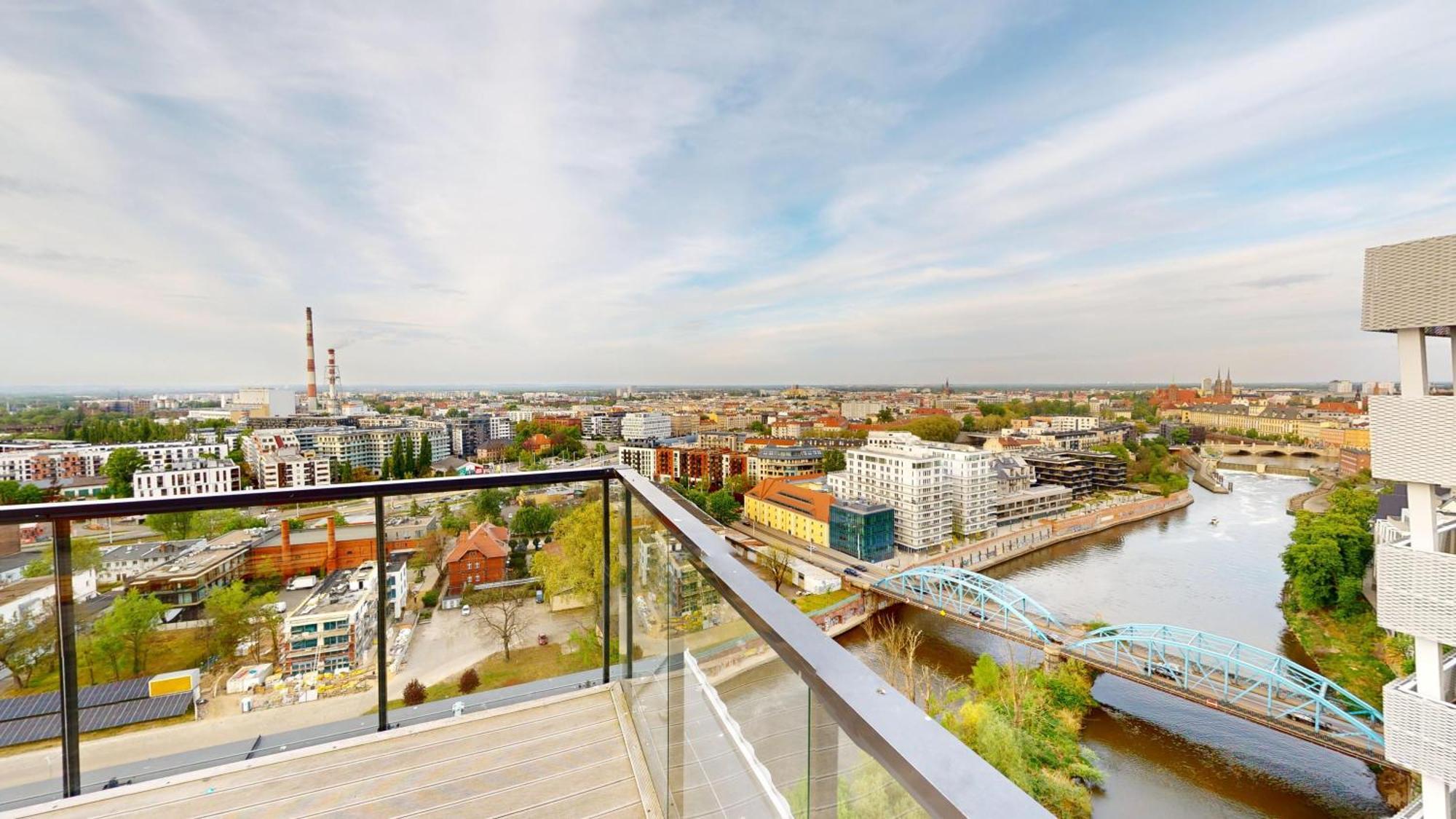 Family House By The River Odra -Panoramic Terrace - 3Room Apartment With 2 Separate Bedrooms And 2 Balconies By Wroapart-Pl- Perfect For Family & Business Stays Вроцлав Экстерьер фото